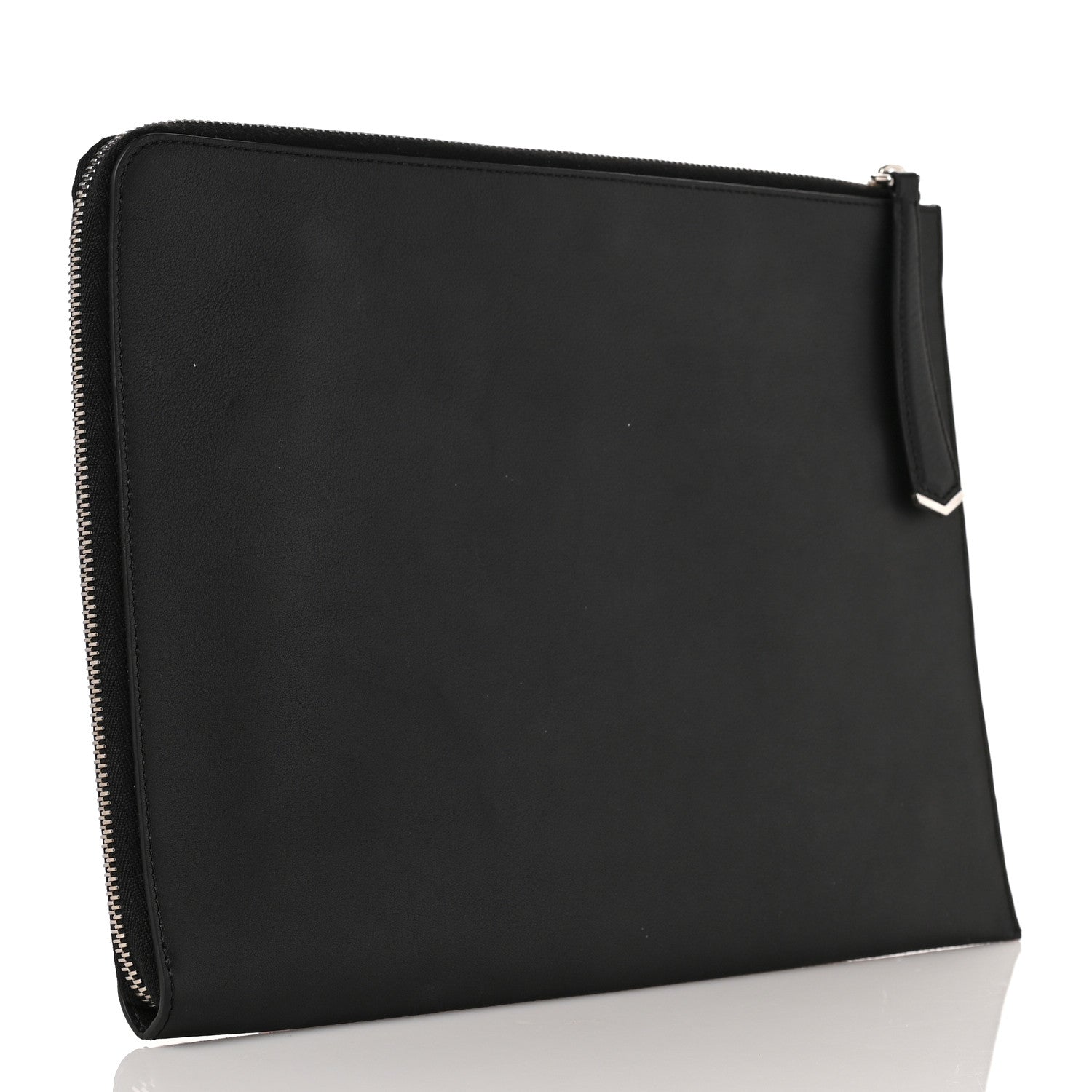 Fendi Vitello Dolce Fun Fair Embossed Zip Around Pouch Black Multicolor 3 of 8