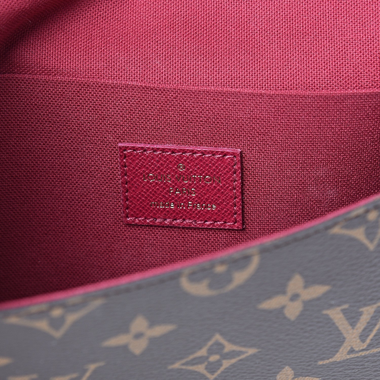 Louis Vuitton Monogram Pochette Felicie Chain Wallet Fuchsia 6 of 7