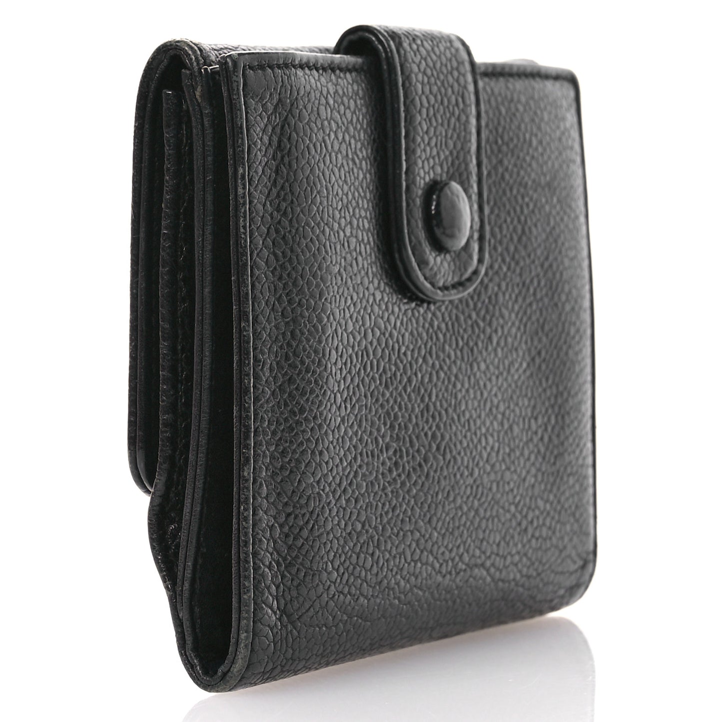Caviar Timeless CC Compact French Wallet Black
