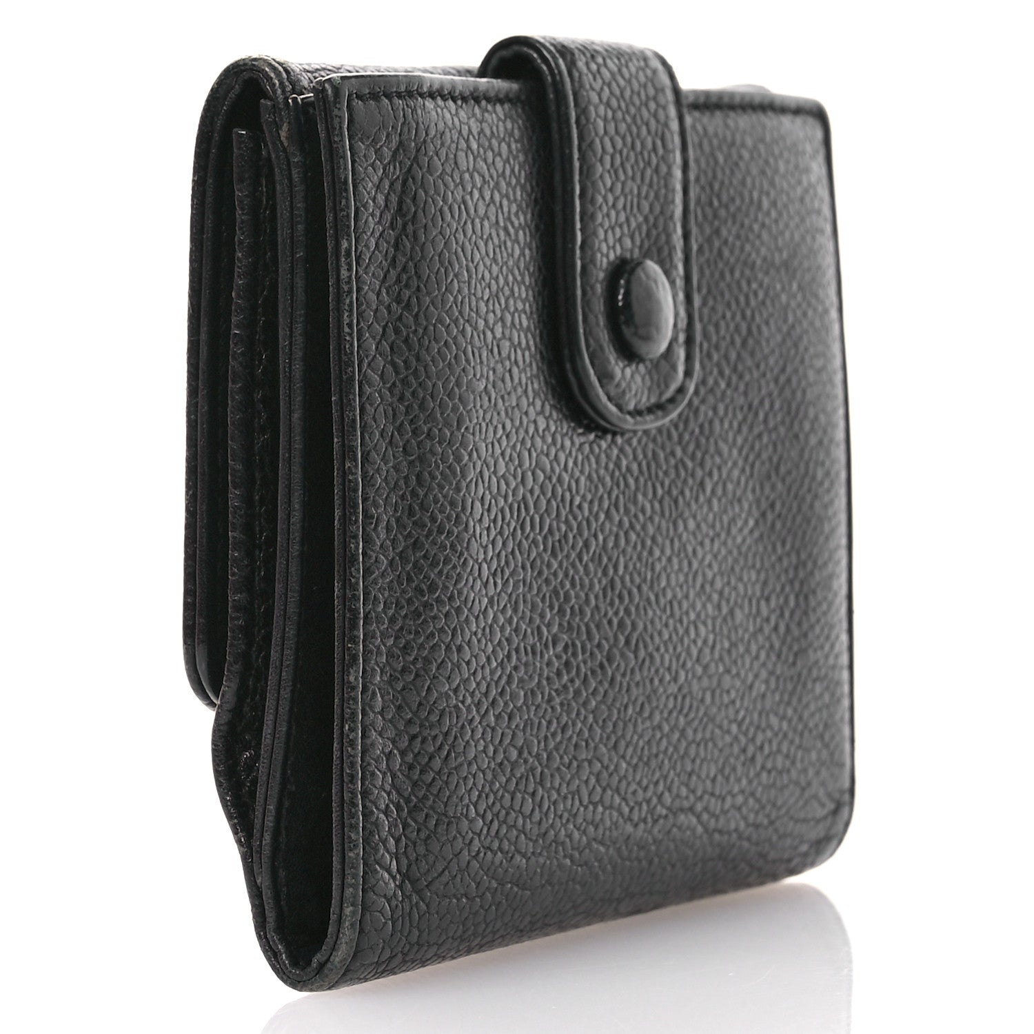 Chanel Caviar Timeless CC Compact French Wallet Black 3 of 9