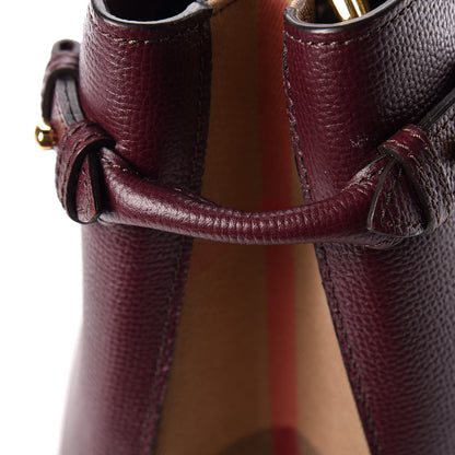 Burberry Grainy Calfskin House Check Medium Banner Tote Elderberry 24 of 29