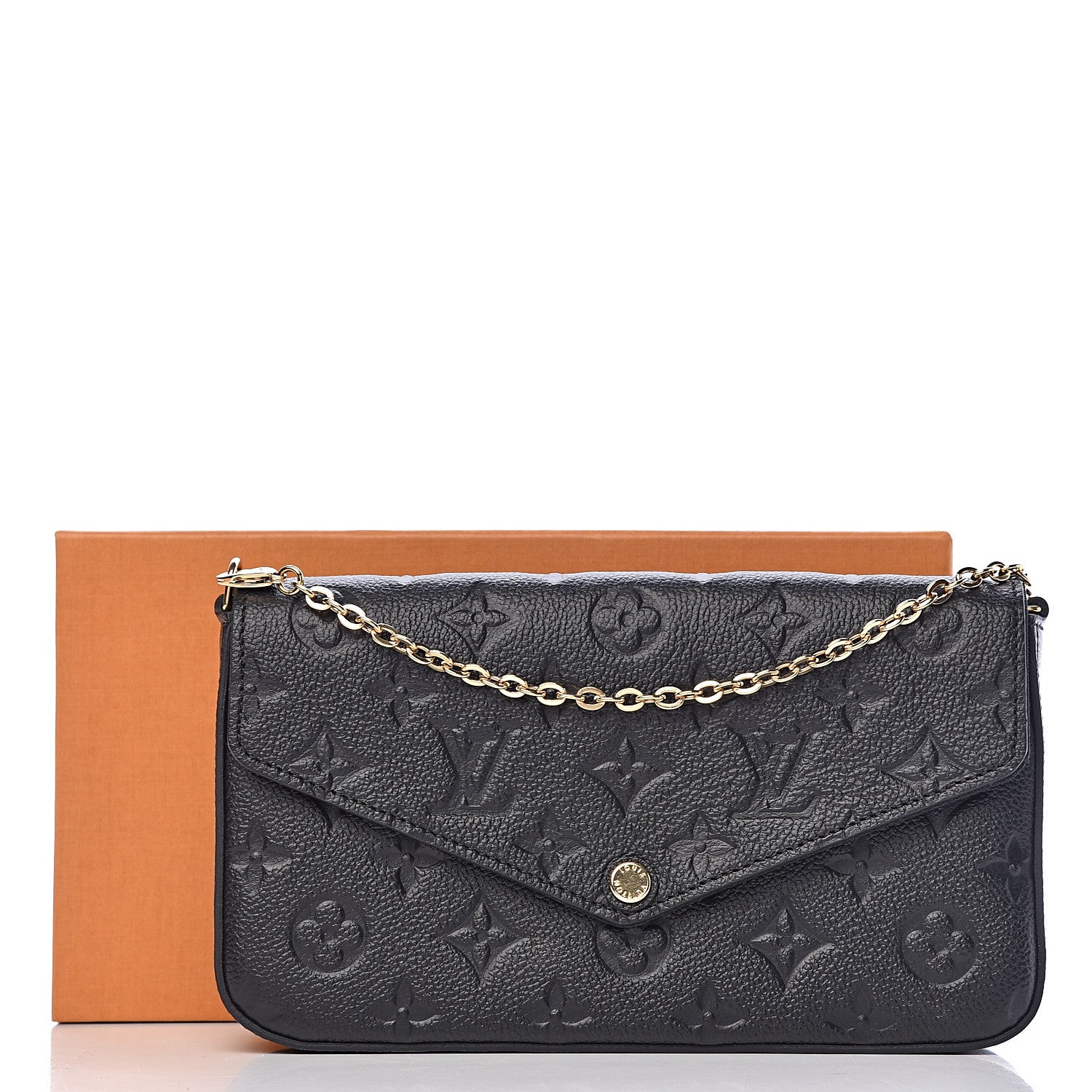 Louis Vuitton Empreinte Pochette Felicie Chain Wallet Black 12 of 12