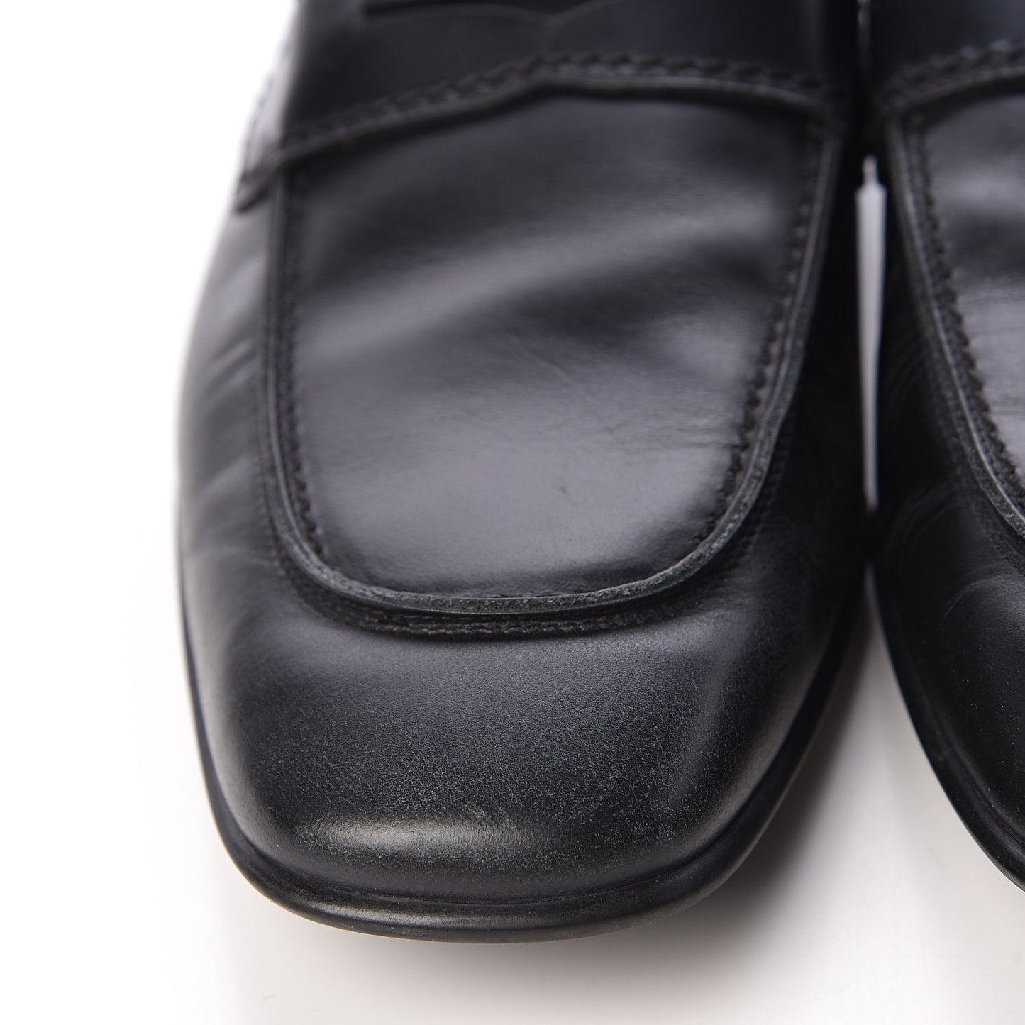 Calfskin Mens Loafers 7 Black
