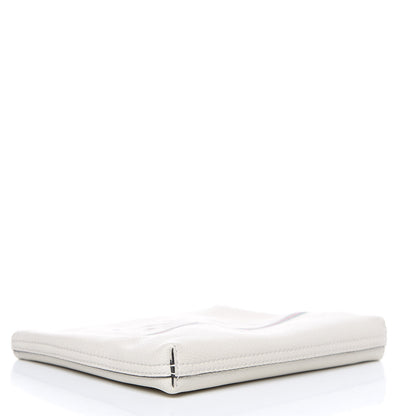 Gucci Pebbled Calfskin Medium Logo Portfolio Clutch White 4 of 9