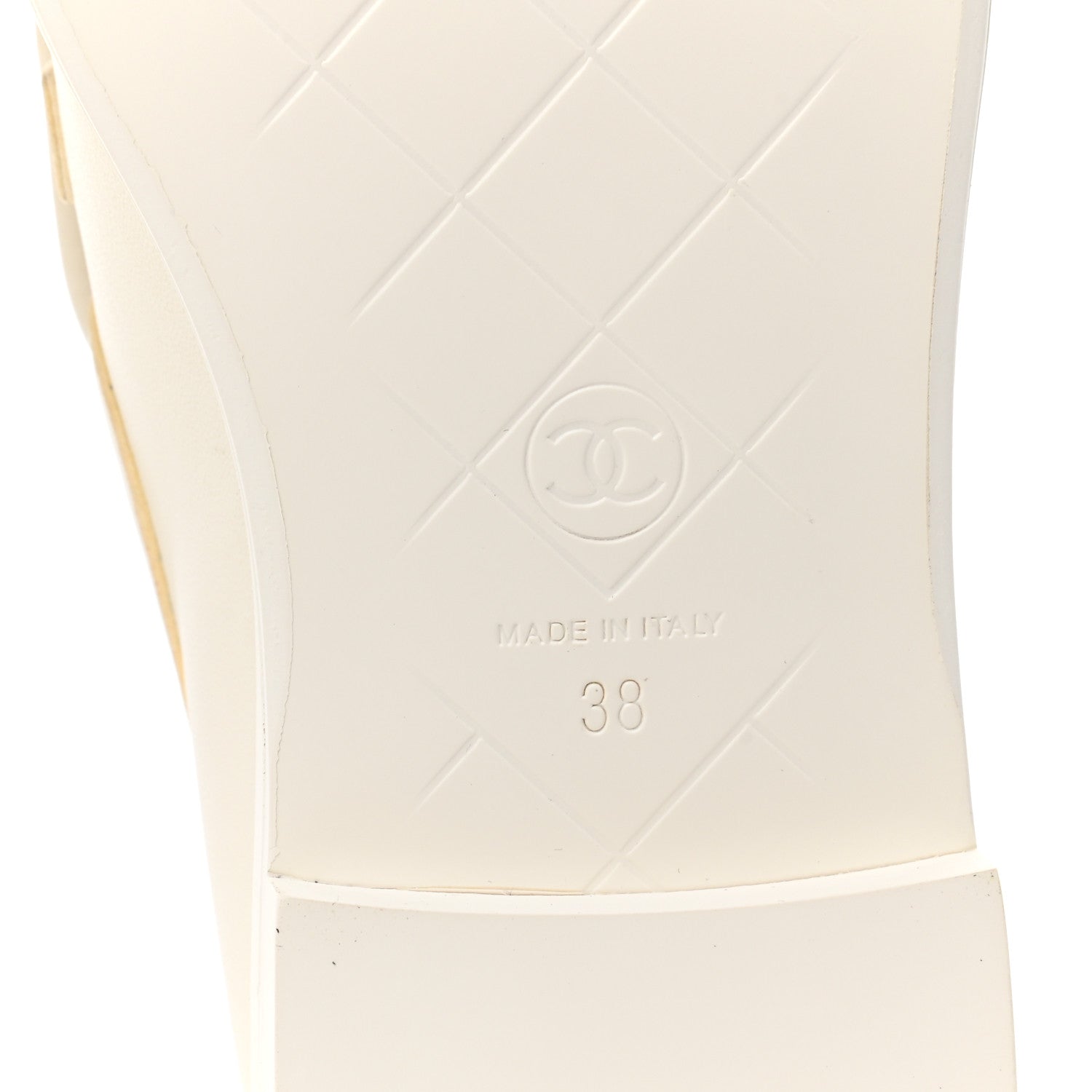 Chanel Lambskin Quilted CC Turnlock Loafers 38 White 6 of 9