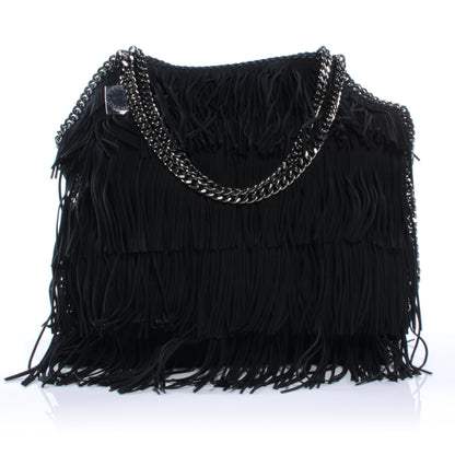 Stella McCartney Faux Suede Fringe Falabella Tote Black 1 of 6