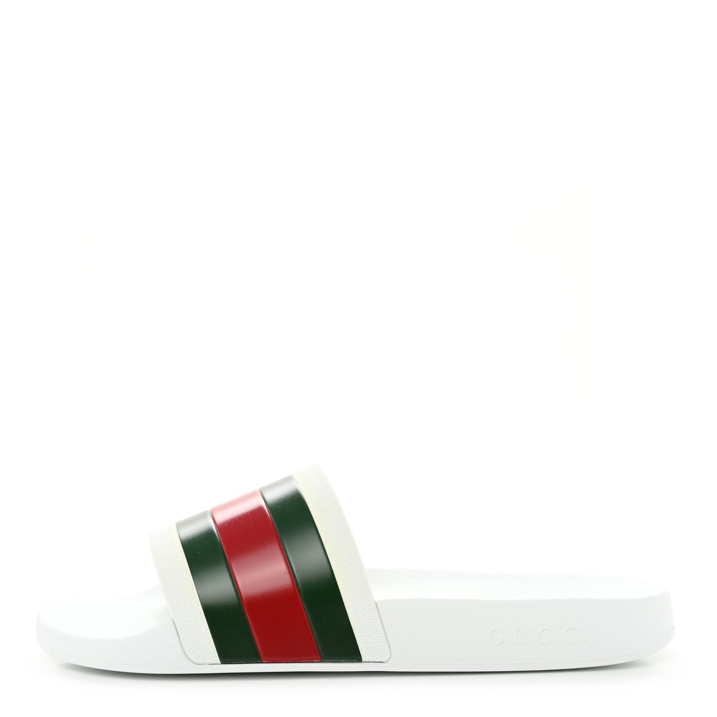 Rubber Web Mens Pool Slide Sandals 7 White Green Red