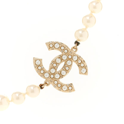 Chanel Pearl CC 100th Anniversary Necklace Light Gold 4 of 7