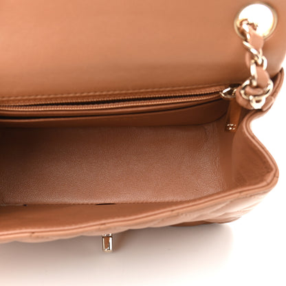 Chanel Lambskin Quilted Mini Square Flap Brown 5 of 9