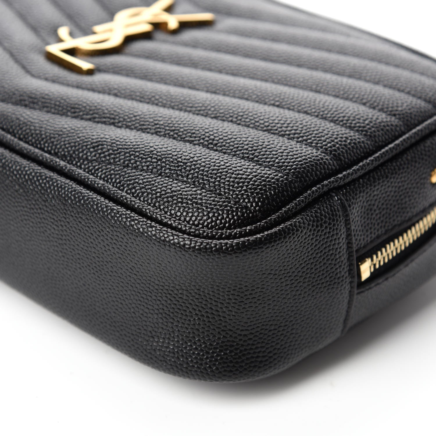 Saint Laurent Grain De Poudre Matelasse Monogram Mini Lou Camera Bag Black 7 of 11