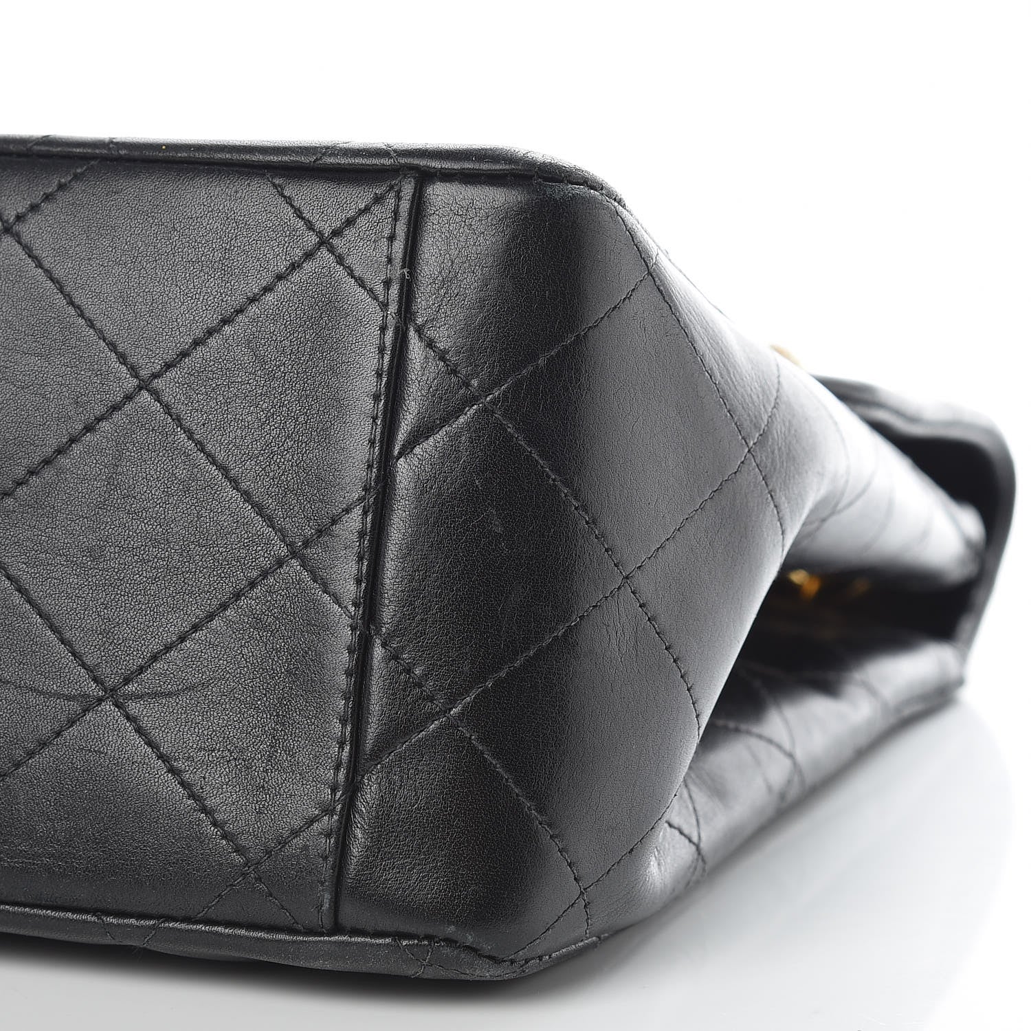 Chanel Lambskin Quilted XL Jumbo Single Flap Black 10 of 12