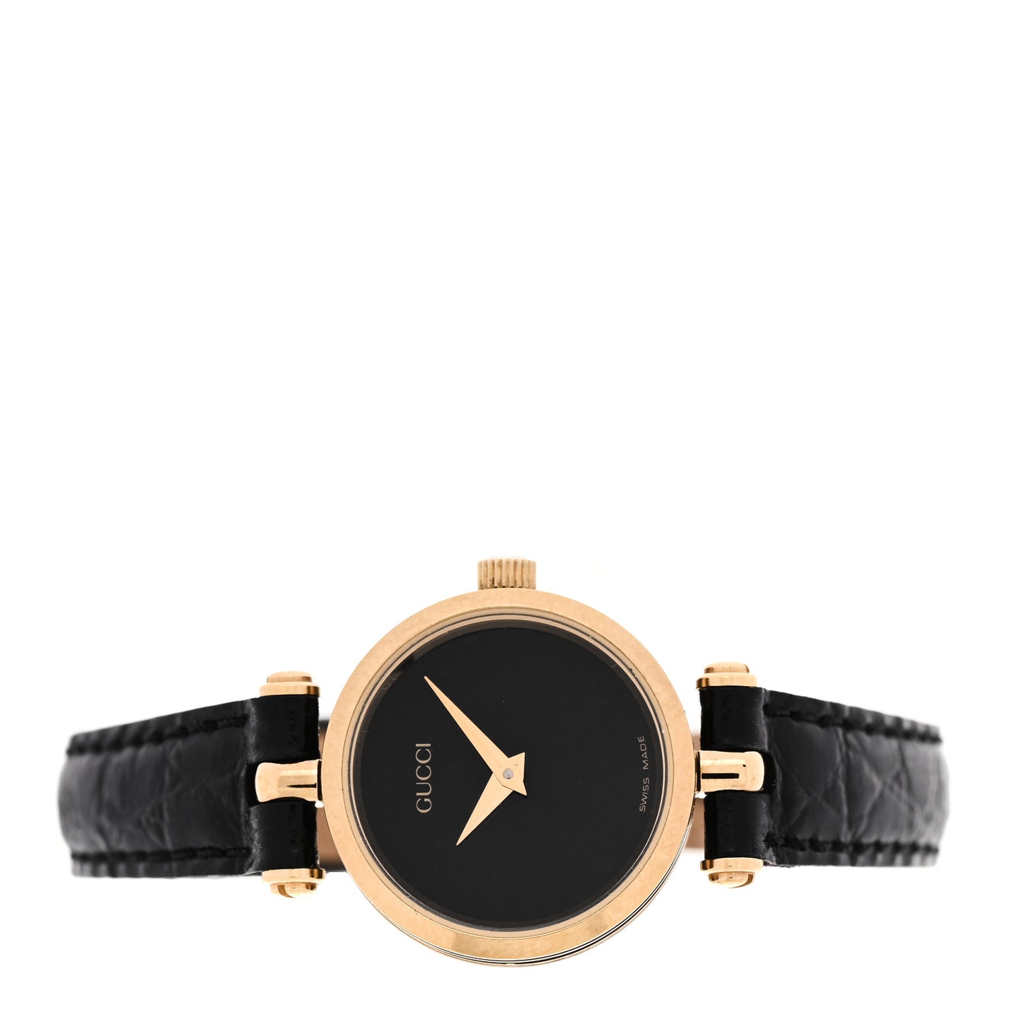 Stainless Steel Alligator 22mm Quartz Watch Black