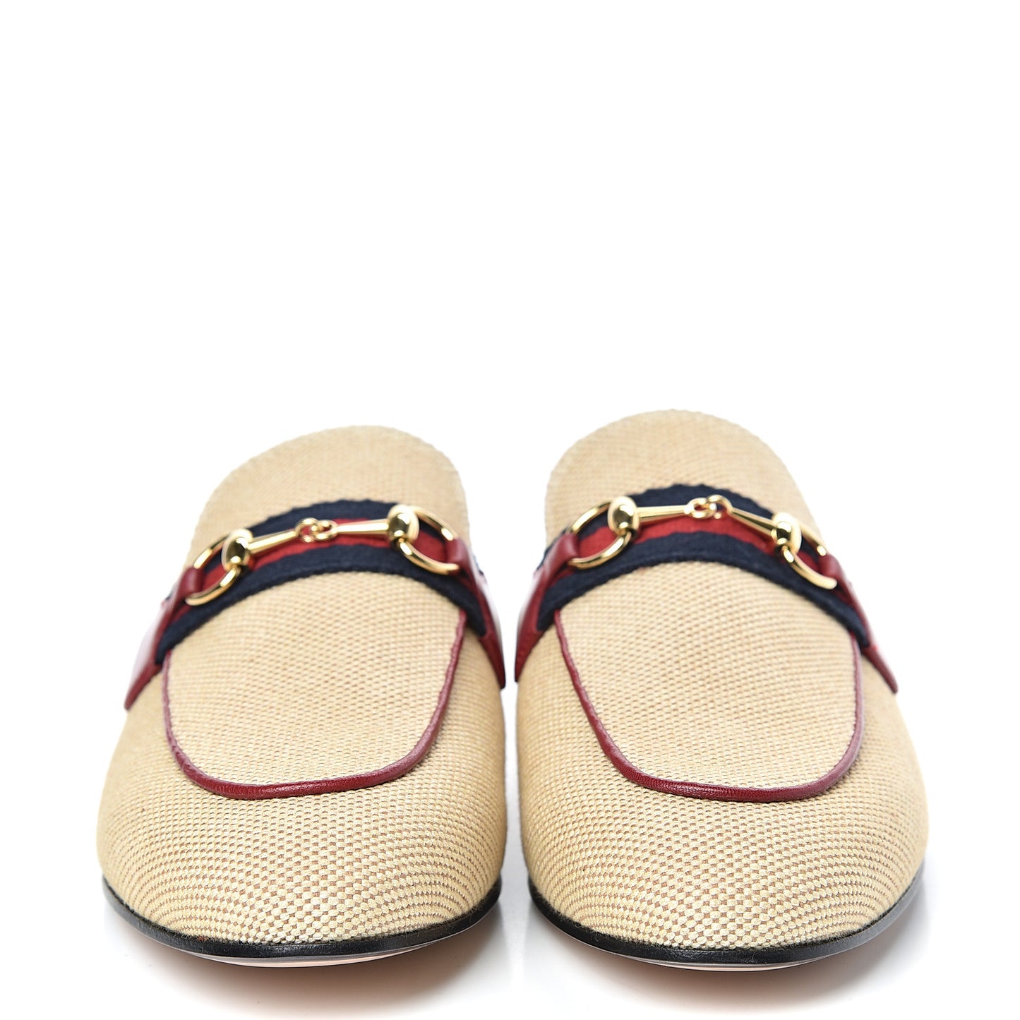 Canvas Vintage Charlotte Web Princetown Slippers 37 Sand Cuir