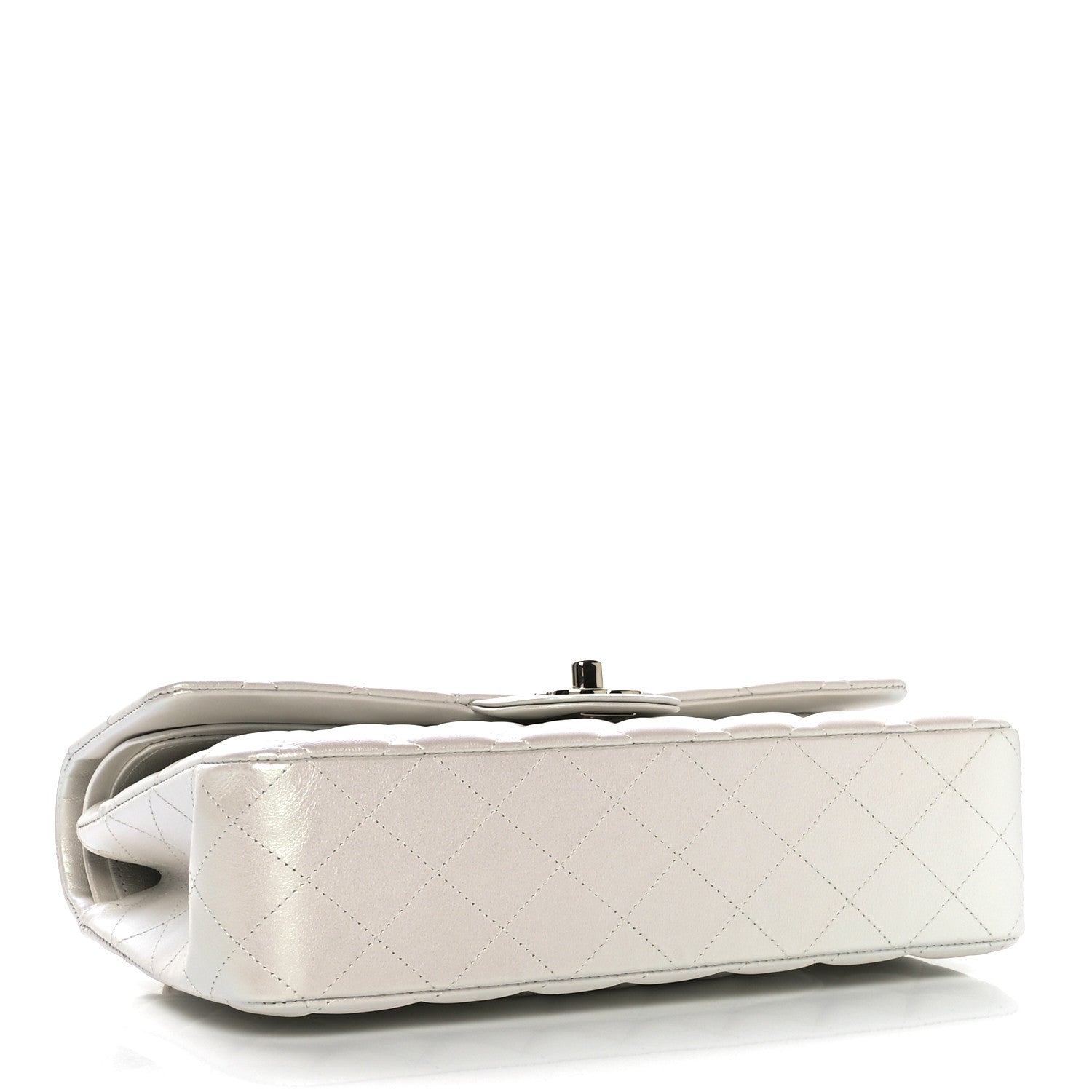 Chanel Iridescent Calfskin Quilted Medium Double Flap White 4 of 11