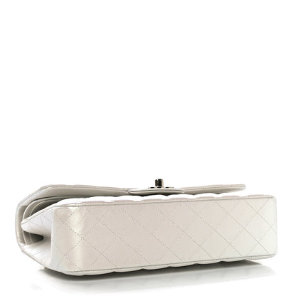 Chanel Iridescent Calfskin Quilted Medium Double Flap White 4 of 11