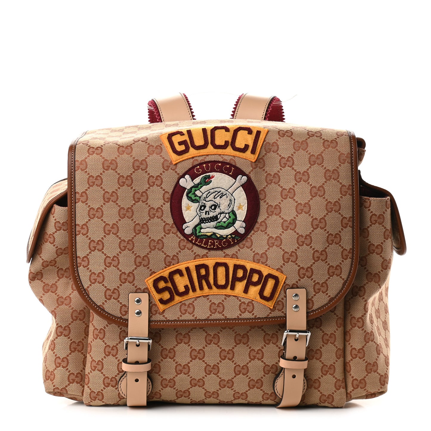 Monogram Childrens Sciroppo Patch Backpack Beige