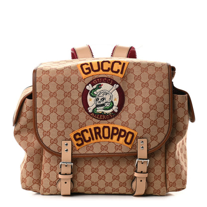 Gucci Monogram Childrens Sciroppo Patch Backpack Beige 1 of 9