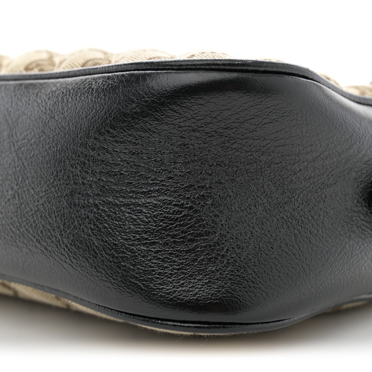 Gucci Monogram Matelasse Diagonal Small GG Marmont Chain Shoulder Bag Beige Black 10 of 11