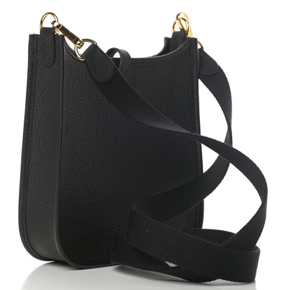 Hermes Taurillon Clemence Evelyne TPM Black 3 of 11