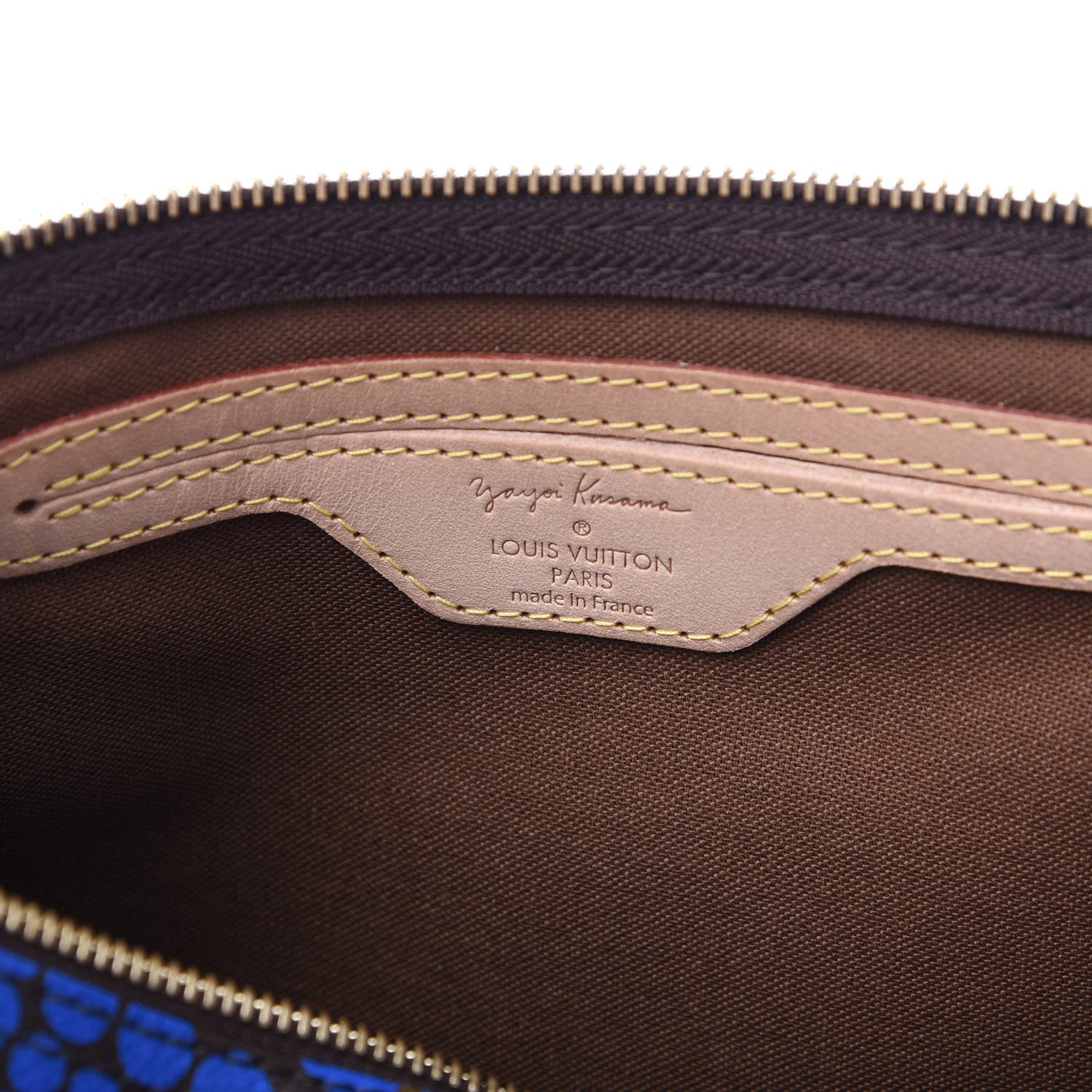 Louis Vuitton Monogram Kusama Town Speedy 30 Blue 8 of 10