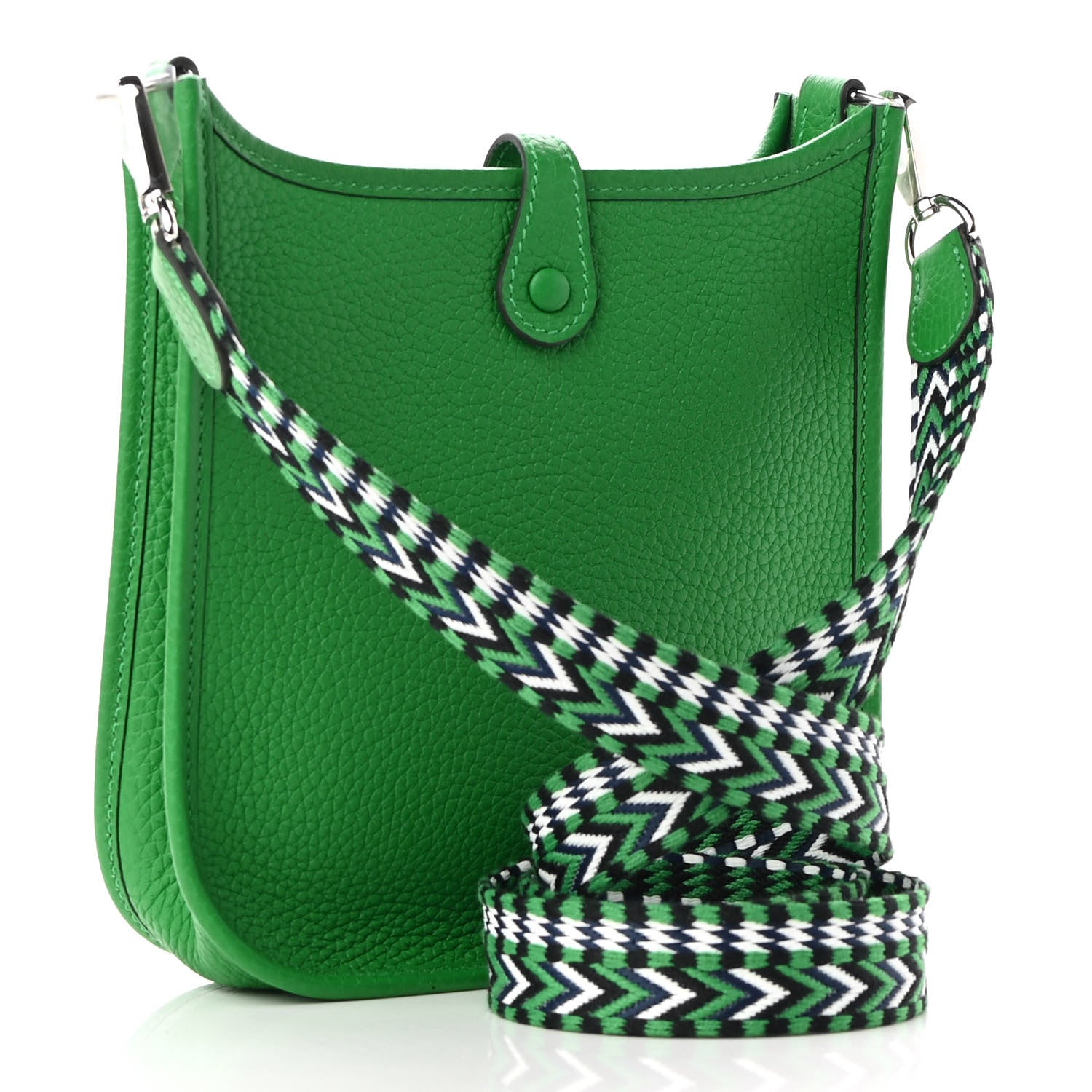 Hermes Taurillon Clemence Allegro Evelyne TPM Bamboo 3 of 10