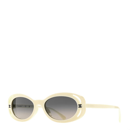 Chanel Acetate Oval Sunglasses 71571A White 1 of 7