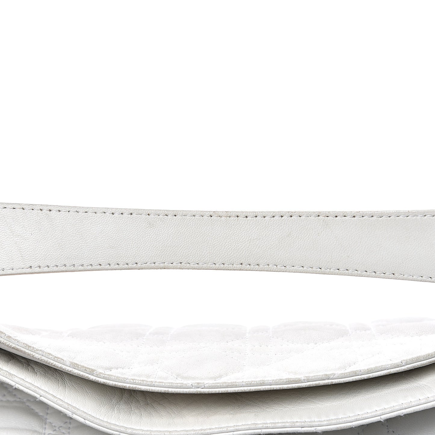 Lambskin Cannage Large Dior Soft Hobo White