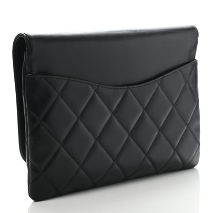 Chanel Goatskin Quilted Timeless CC Clutch Black 3 of 11