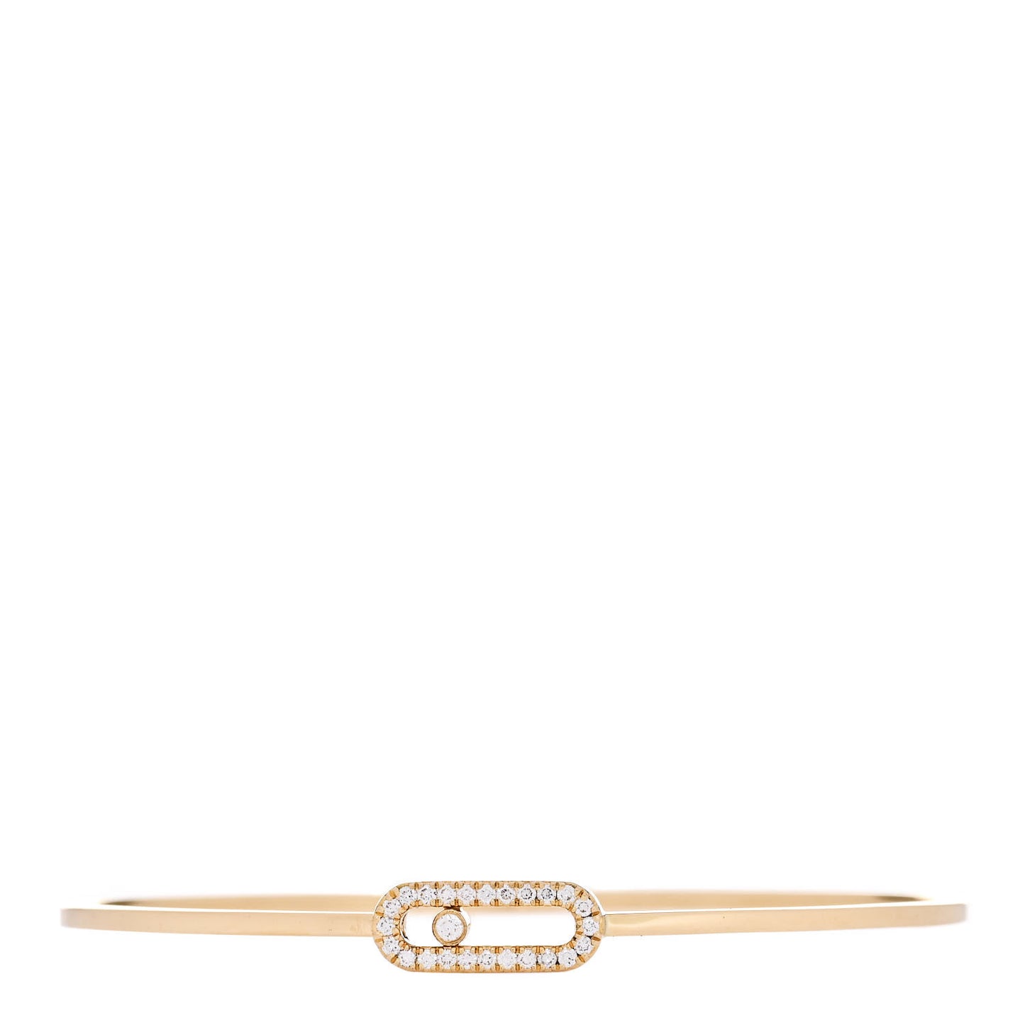 18K Yellow Gold Diamond Move Uno Pave Flex Bangle Bracelet
