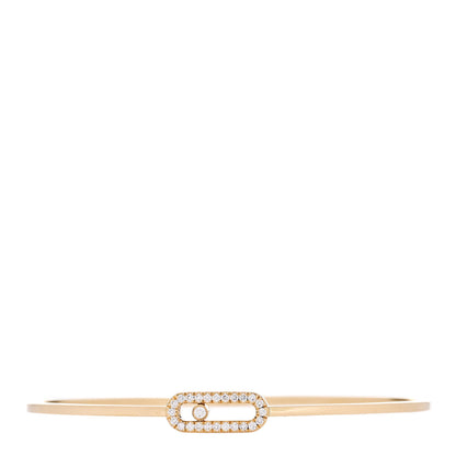 Messika 18K Yellow Gold Diamond Move Uno Pave Flex Bangle Bracelet 1 of 5