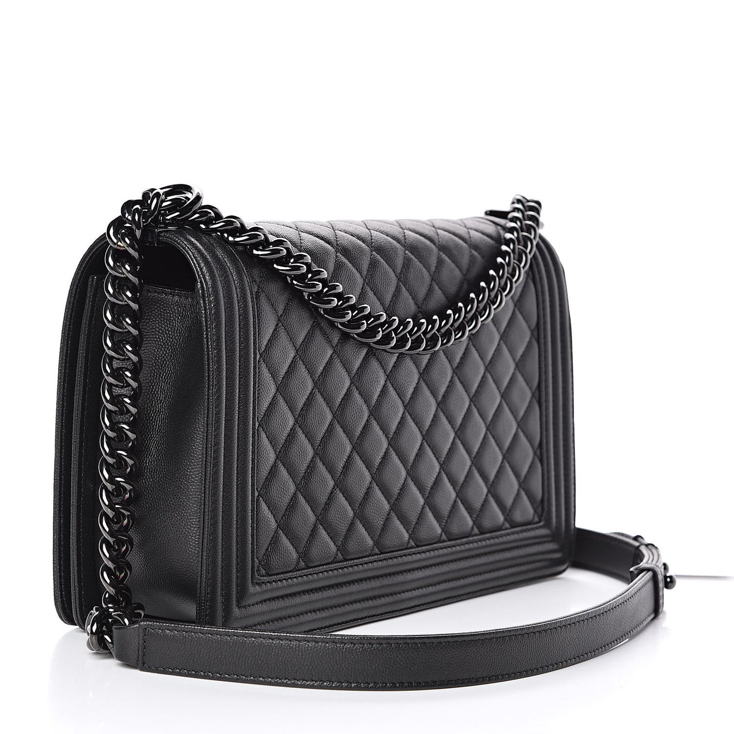 Caviar Quilted New Medium Boy Flap So Black