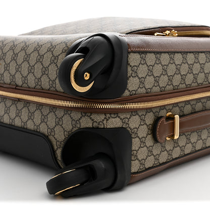 Gucci GG Supreme Monogram Azalea Calfskin Retro Interlocking G Small Savoy Cabin Trolley Beige Ebony Brown Sugar 9 of 9