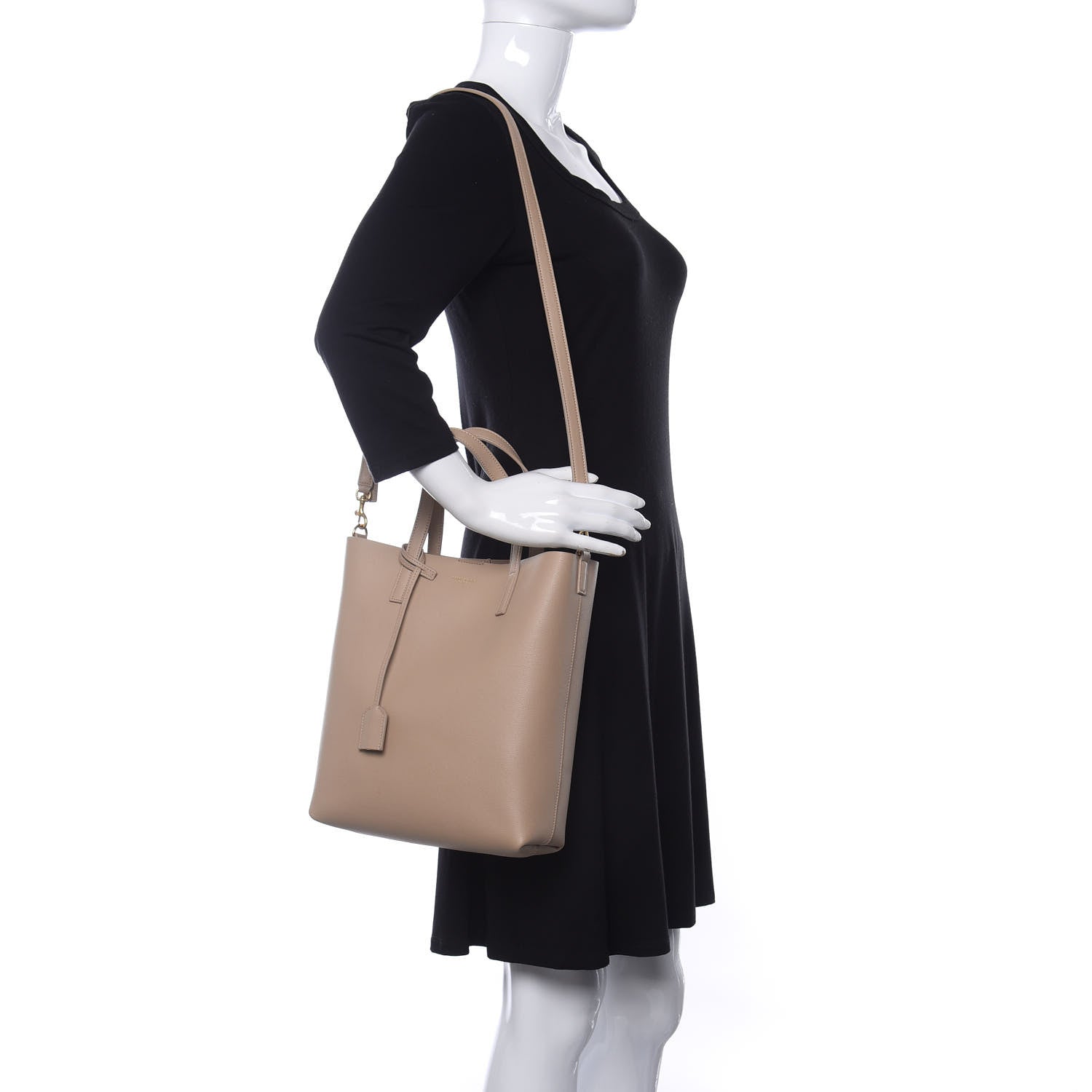 Saint Laurent Calfskin Toy Shopping Tote Nude Powder 2 of 10