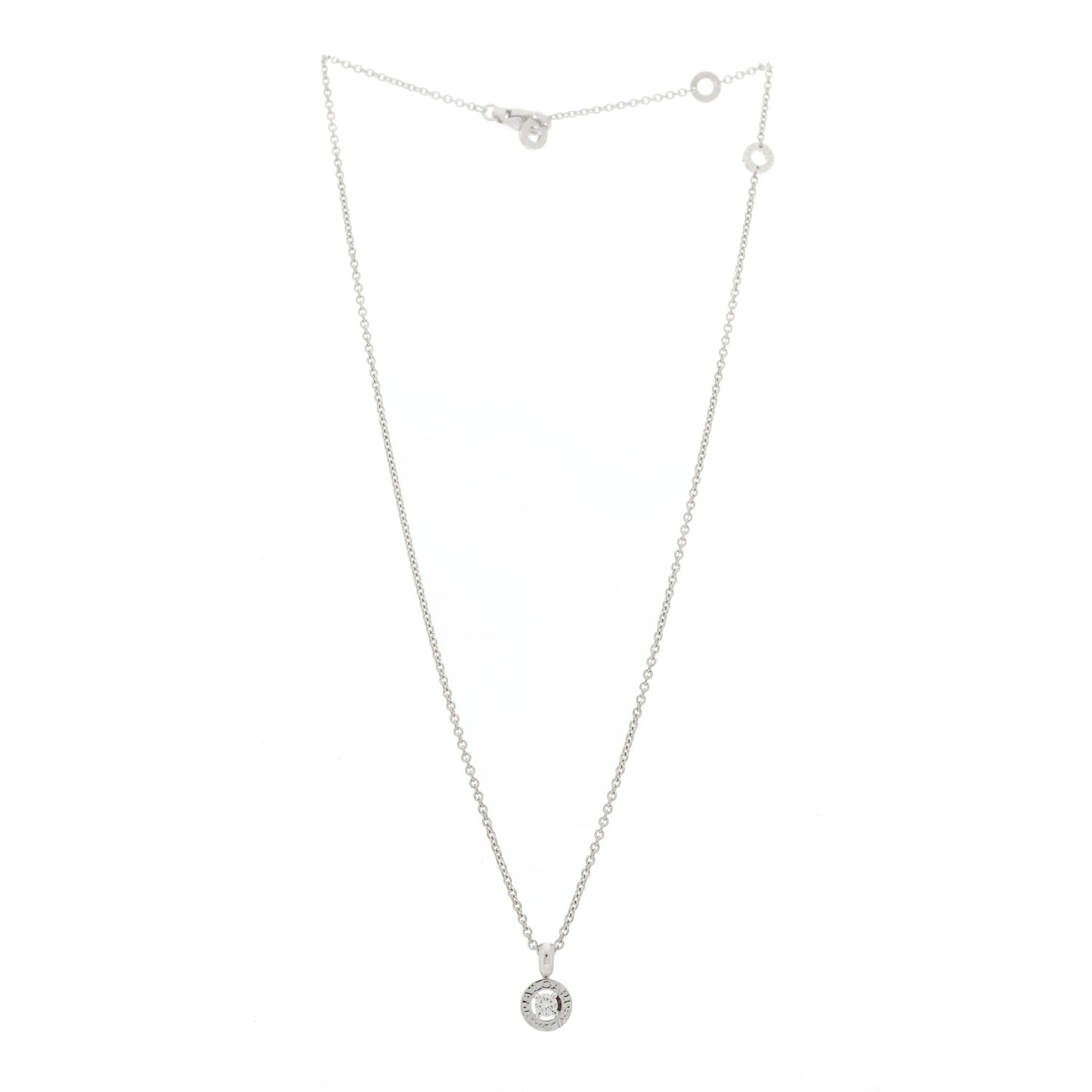 18K White Gold Diamond .23ct BVLGARI BVLGARI Pendant Necklace