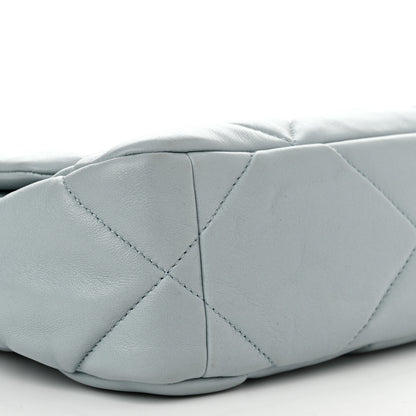 Chanel Lambskin Quilted Medium Chanel 19 Flap Light Blue 9 of 10