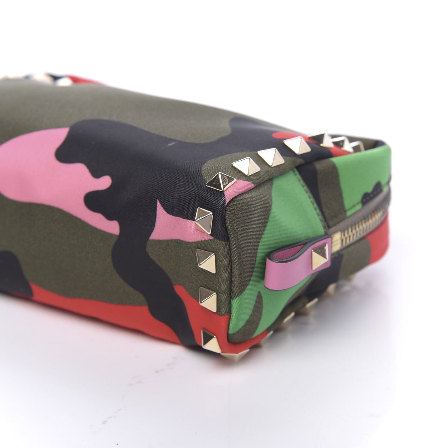 Nylon Camouflage Rockstud Pouch Multicolor