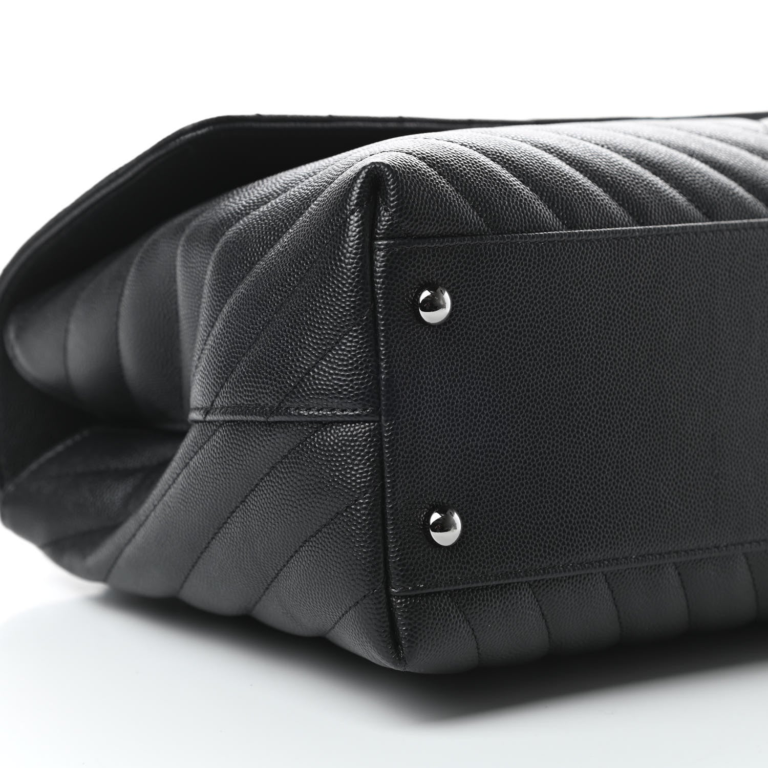 Chanel Caviar Chevron Quilted Medium Coco Handle Flap Black 9 of 11