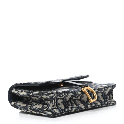 Christian Dior Oblique Saddle Belt Bag Blue 3 of 4