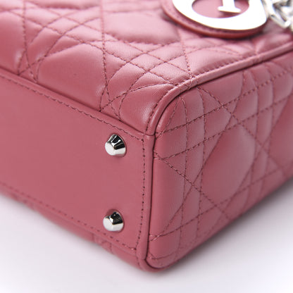 Christian Dior Lambskin Cannage Mini Lady Dior Pink 7 of 10
