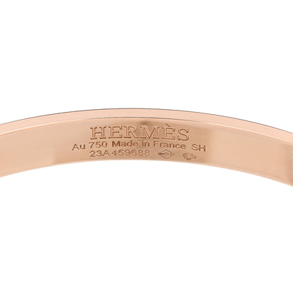 Hermes 18K Rose Gold Diamond PM Collier De Chien Bracelet SH 3 of 4