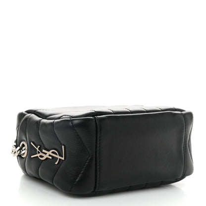Saint Laurent Calfskin Y Quilted Monogram Mini Loulou Bowling Bag Black 4 of 10