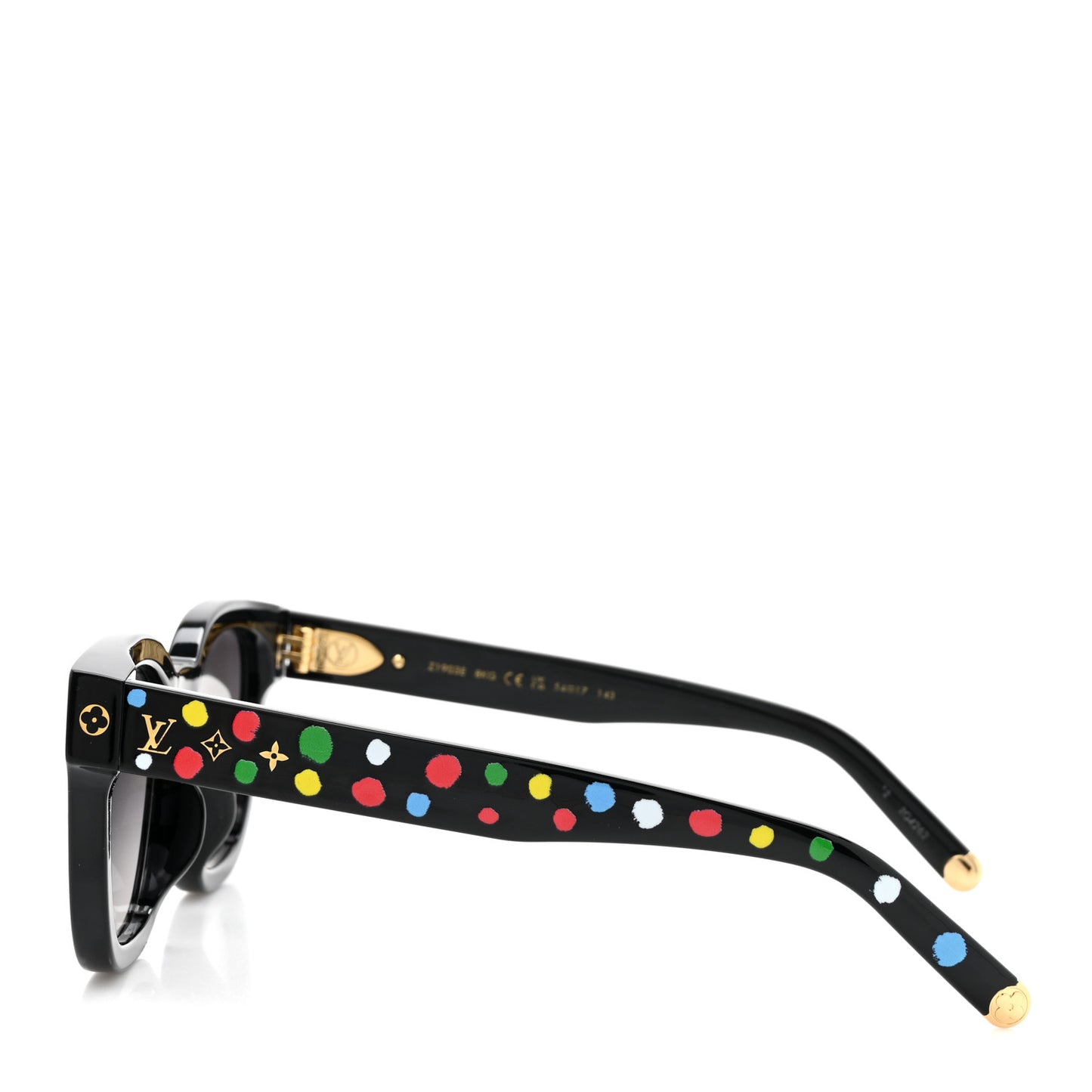 LV X YK Acetate Painted Dots Sunglasses Z1903E Black Multicolor