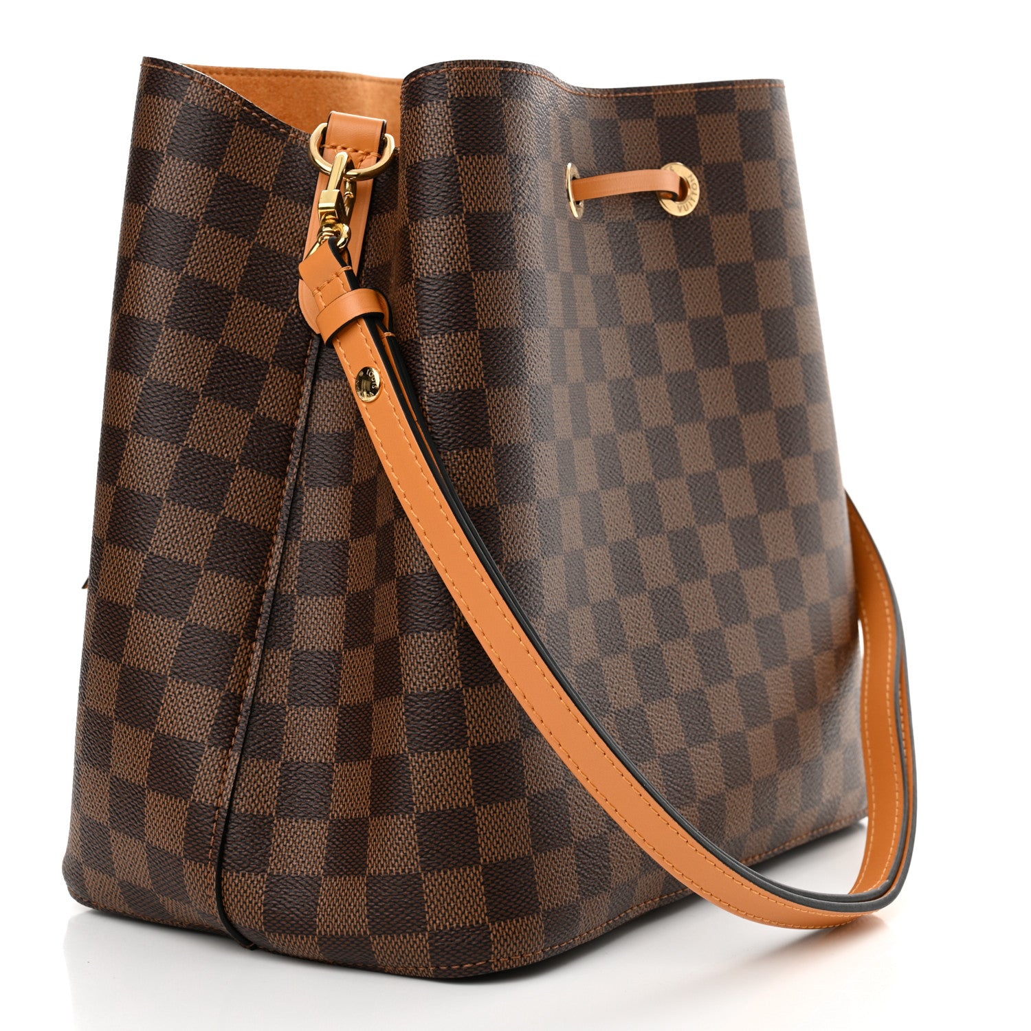 Louis Vuitton Damier Ebene Neonoe MM Safran 3 of 10