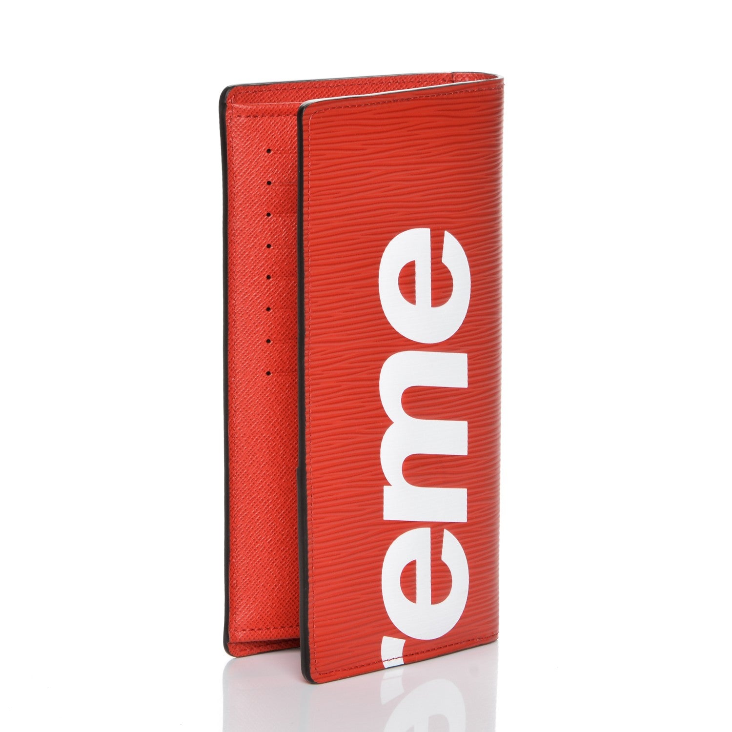 Louis Vuitton X SUPREME Epi Brazza Wallet Red 3 of 7