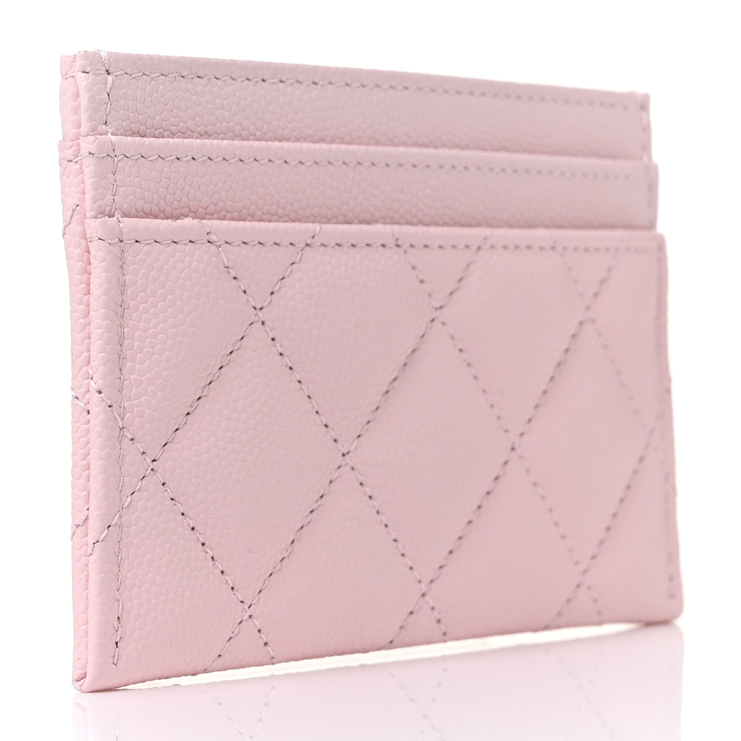 Chanel Caviar Quilted Crystal Card Holder Pink 3 of 11