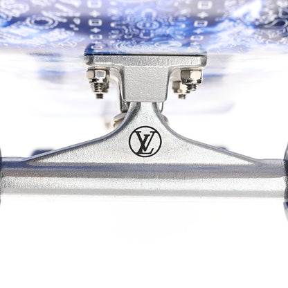 Louis Vuitton Monogram Bandana Maple Wood Skateboard Blue 4 of 12