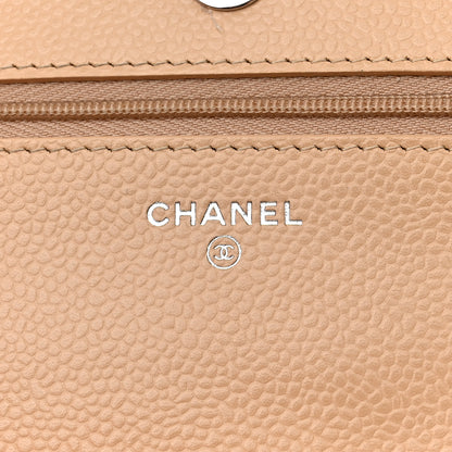 Chanel Caviar Quilted Wallet On Chain WOC Beige 7 of 12