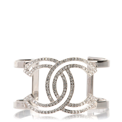 Chanel Crystal CC Cuff Silver 1 of 4