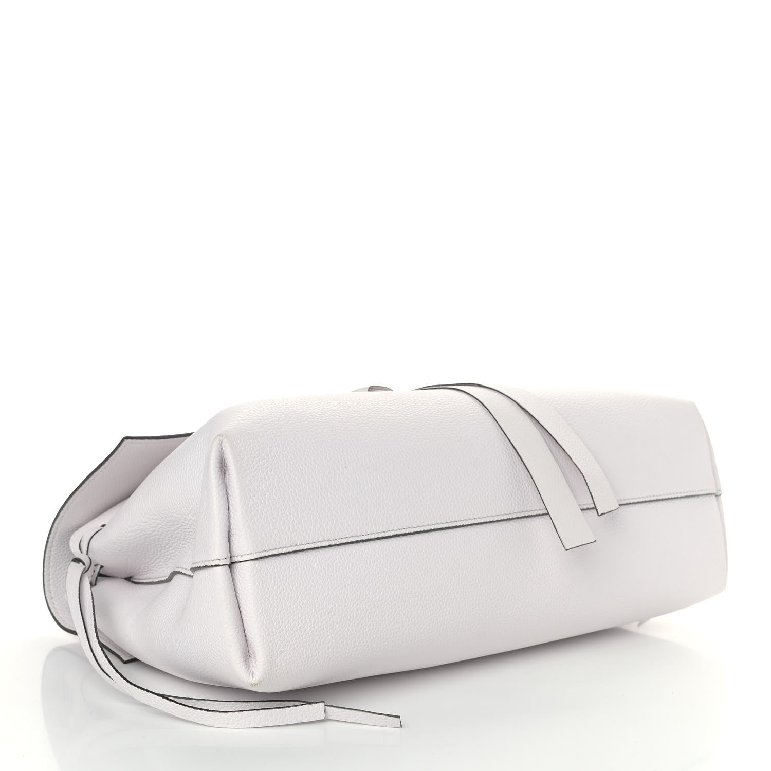 Valentino Garavani Pebbled Calfskin Large VRing Chain Shoulder Bag White 4 of 8