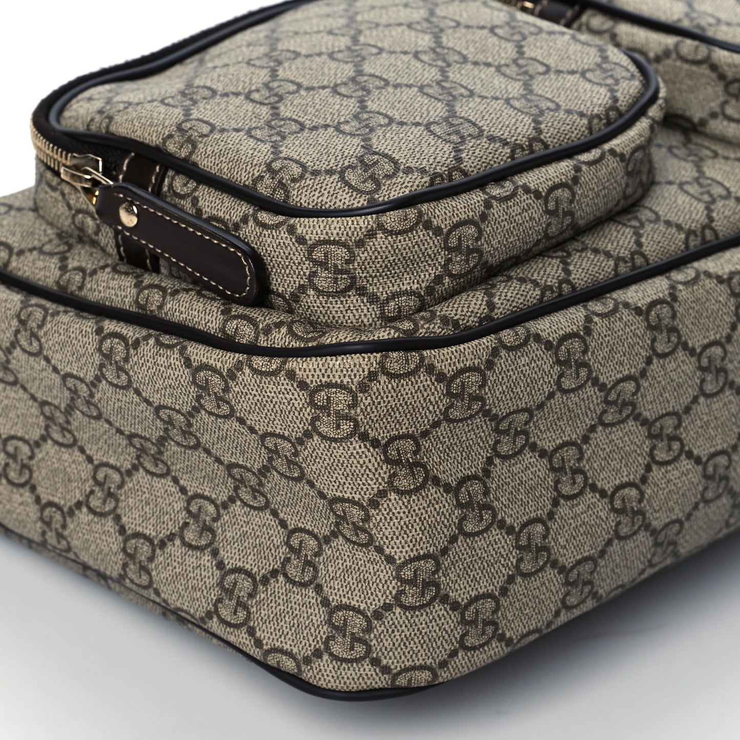 GG Plus Monogram Front Pocket Messenger Dark Brown